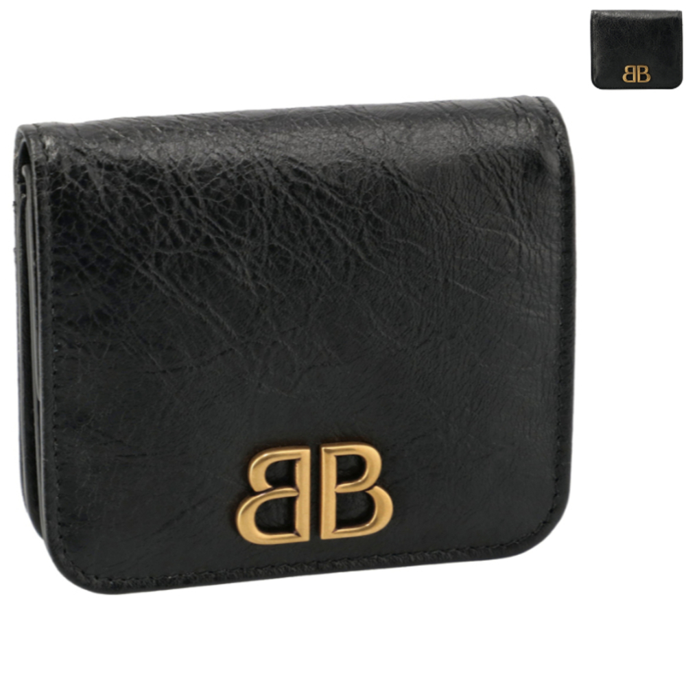 BALENCIAGA Wallet Bifold BB Monaco Flap Coin Wallet